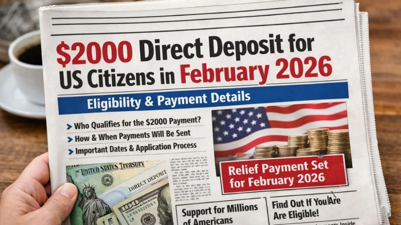 $2,000 Direct Deposit for U.S. Citizens in February 2026 – Complete Guide