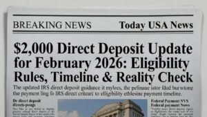 $2,000 Direct Deposits Coming February 2026: Eligibility Criteria and Expected Payment Dates