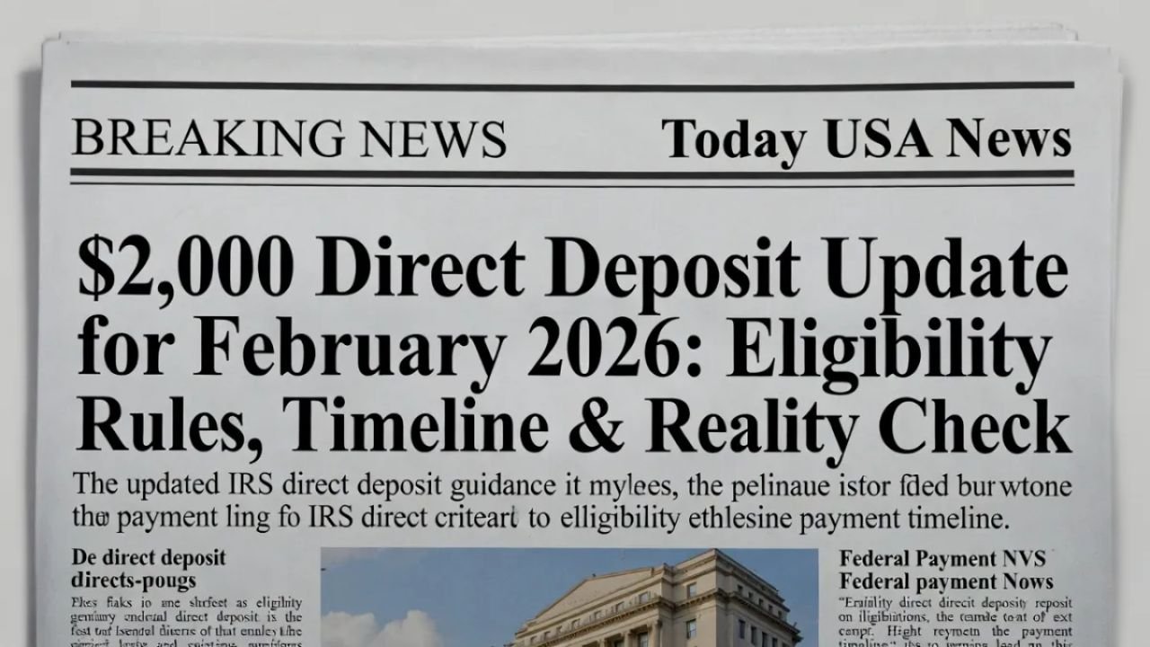 $2,000 Direct Deposits Coming February 2026: Eligibility Criteria and Expected Payment Dates