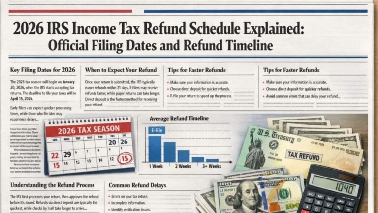 2026 IRS Income Tax Refund Schedule: Key Filing Dates and Refund ...