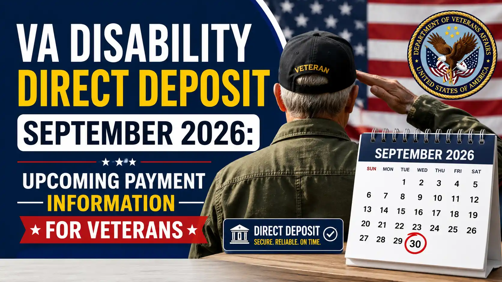 VA Disability Direct Deposit September 2026 Upcoming Payment Information for Veterans