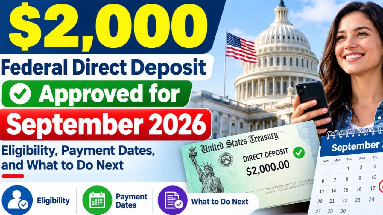 $2,000 Federal Direct Deposit Approved for September 2026