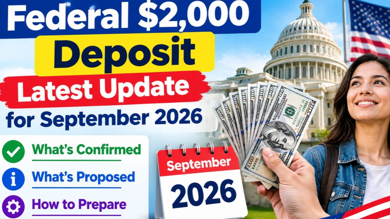 Federal $2,000 Deposit Latest Update for September 2026